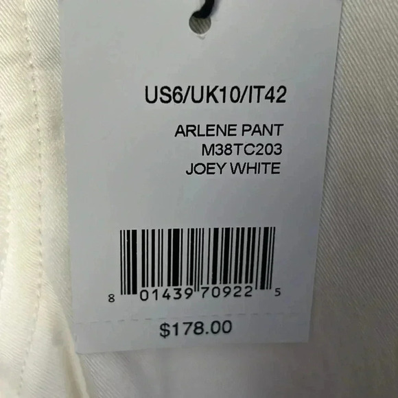 Tahari Arlene Pant Womens Joey White 6 casual Business casual office party Boho - Picture 4 of 8